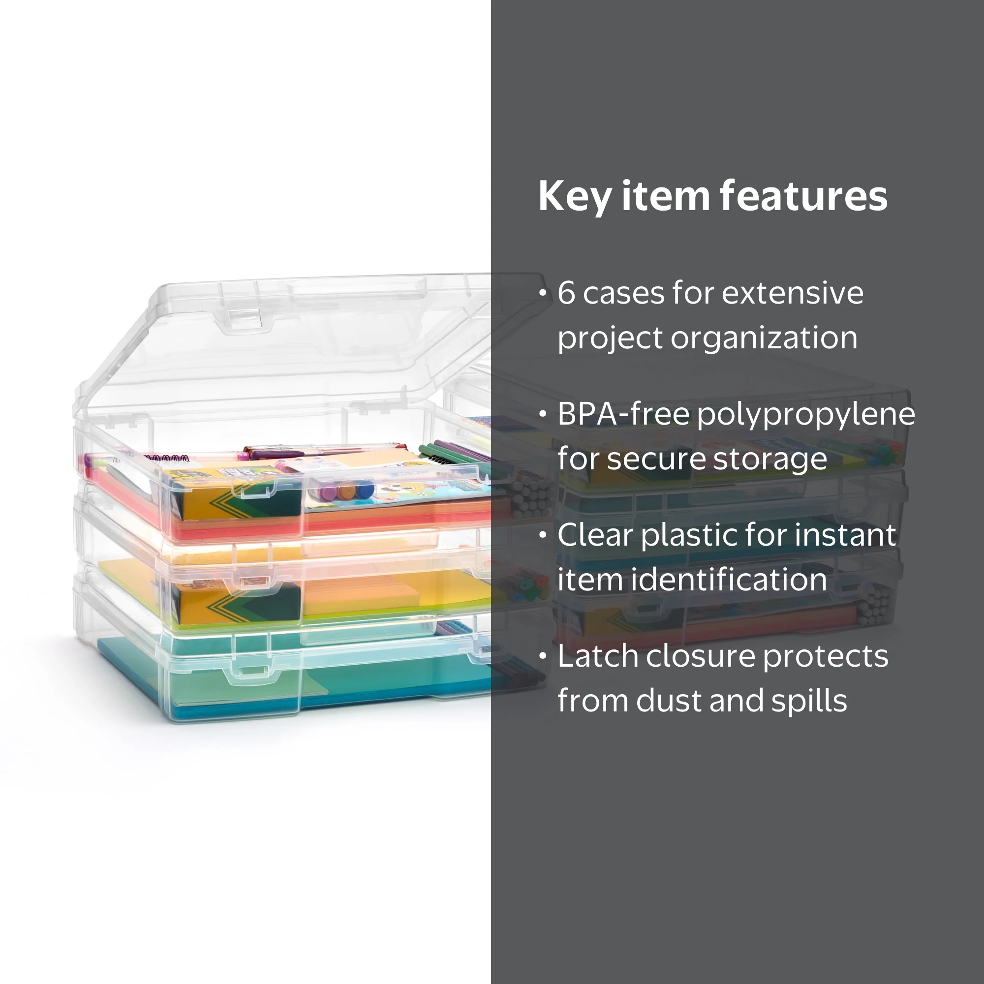 Sorbus Project Storage Case – Portable Clear Plastic Organizer for