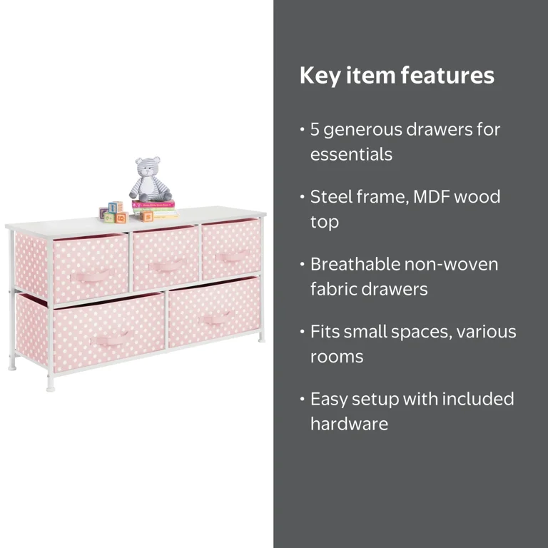 pink childrens dresser Kids' Dressers & Armoires in Kids' Furniture then hand mDesign Baby + Kids Wide