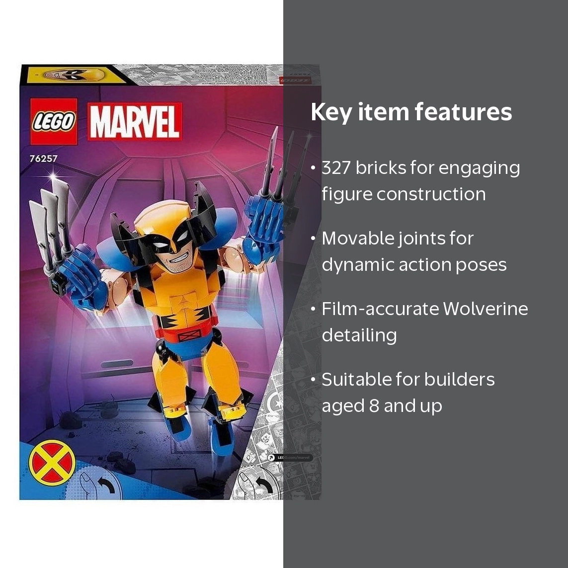 Lego Marvel Wolverine Construction Figure 76257 - Walmart.com