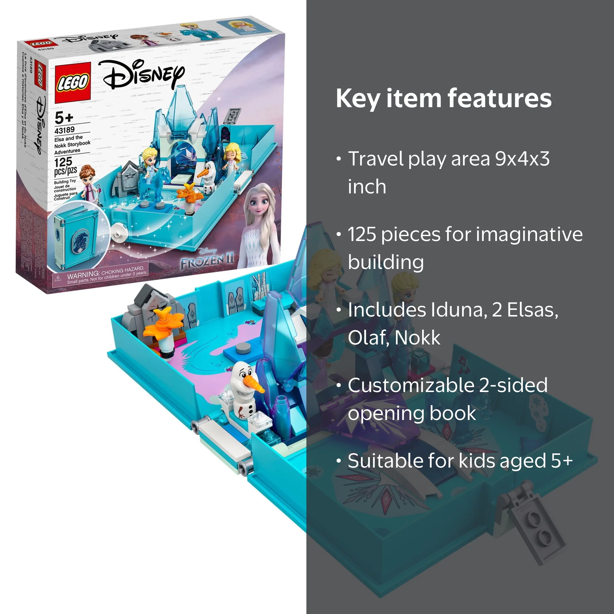 LEGO Disney Frozen 2 Creative Ice Set, Elsa and Nokk Storybook