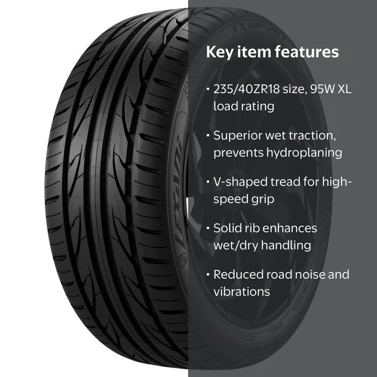 Lexani, Passenger Tire, 235/40ZR18, UHP All Season, 95W XL