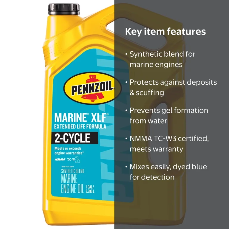Pennzoil Marine XLF Extended Life Formula Engine Oil, 1 Gallon