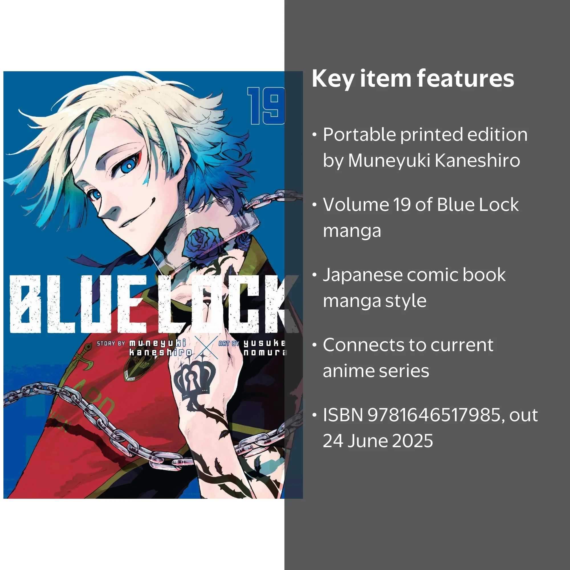 Muneyuki Kaneshiro, Blue Lock 19, ISBN 9781646517985, Paperback
