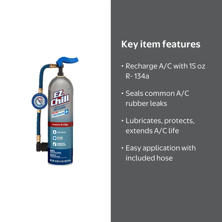 EZ Chill R-134a AC Recharge Kit with Leak Sealer Plus - Walmart.com