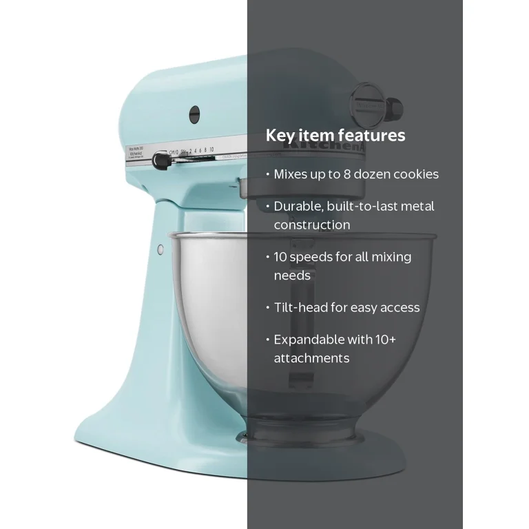 KitchenAid® Deluxe 4.5Qt Tilt-Head Stand Mixer in Mineral Water