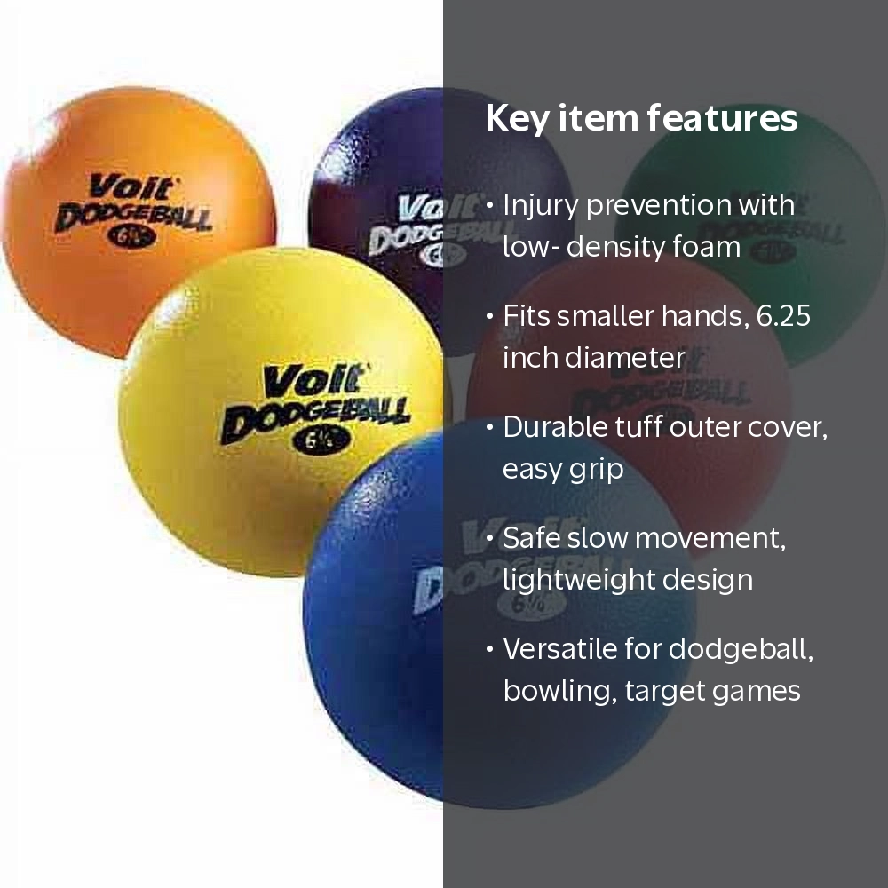 Voit¬Æ Tuff 6.25 in. Dodgeballls, 6-Pack, Foam Material - Walmart.com