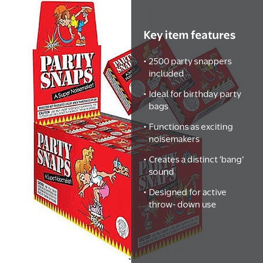 Winston Trading 2500 Party Snappers Noisemakers Favors Poppers