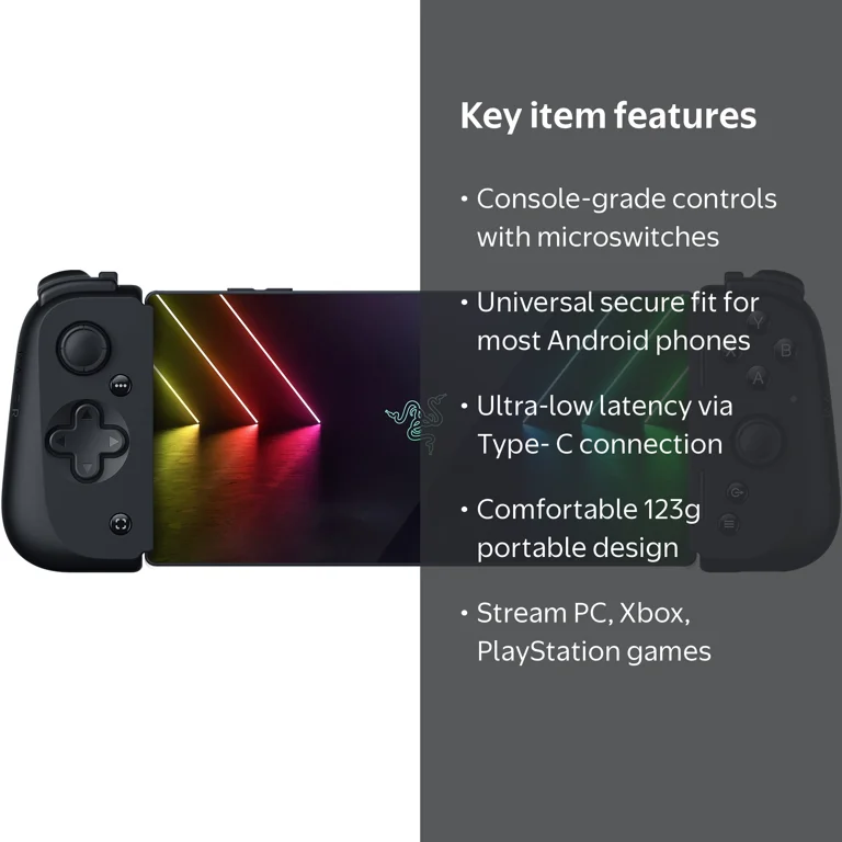 Razer, Mobile Gaming Controller, V2, Console Quality Controls
