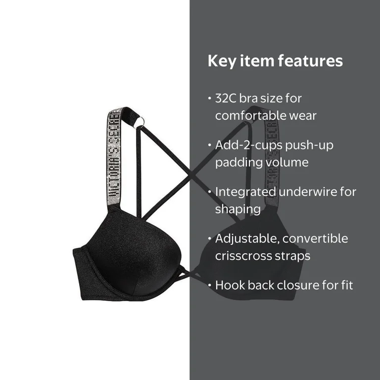 32C VICTORIA'S SECRET Shine Strap Bombshell Add-2-cups Push-Up