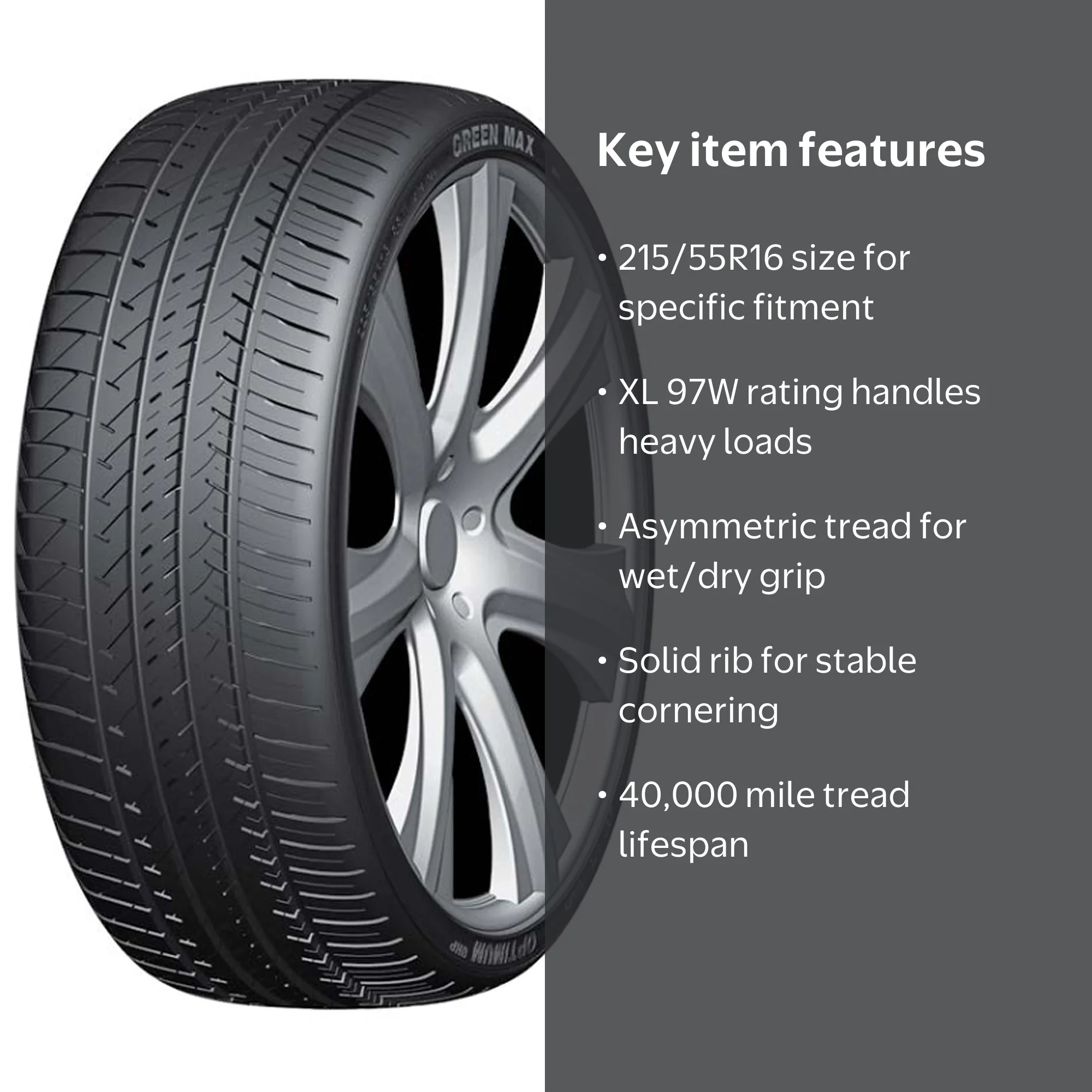 Green Max Optimum UHP UHP 215/55R16 97W XL Passenger Tire