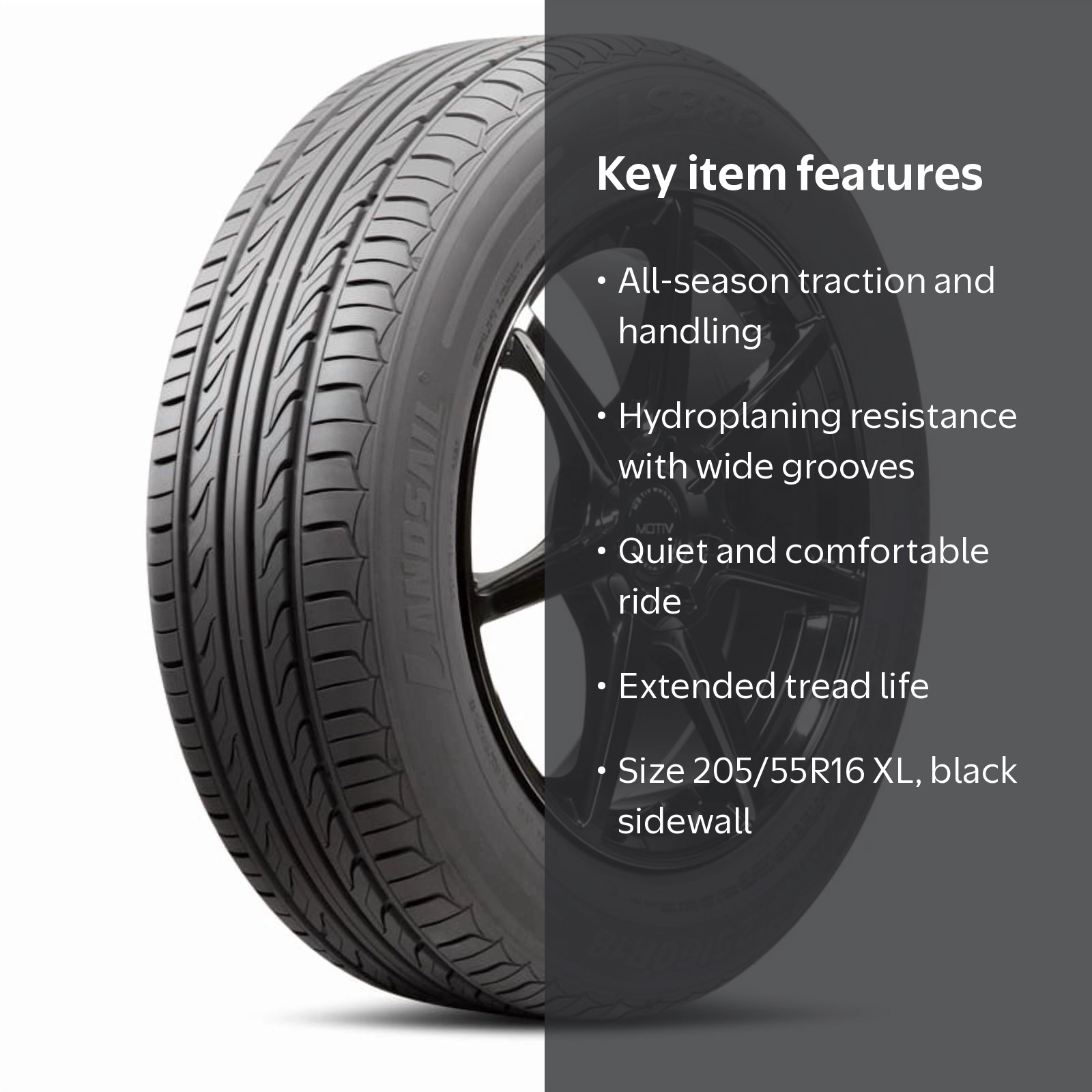 Landsail LS388 All Season 205/55R16 94W XL Passenger Tire