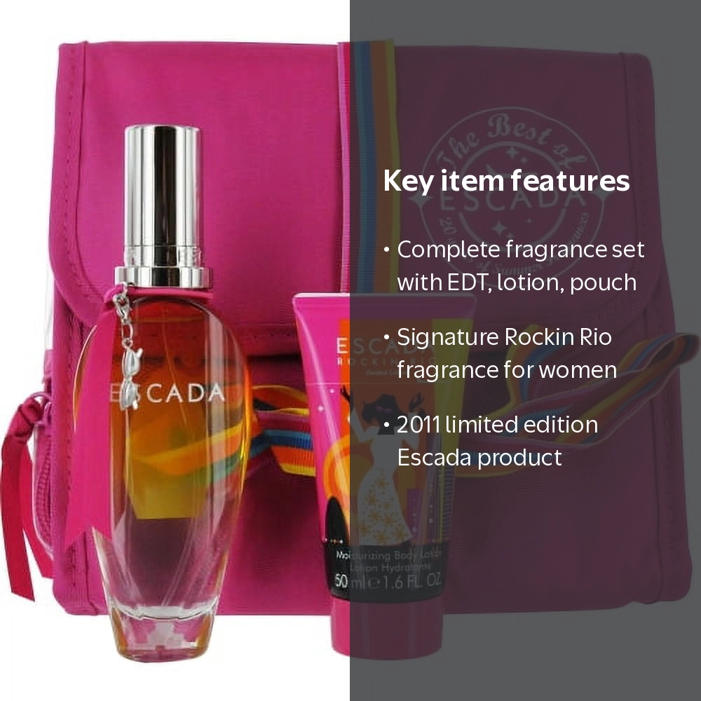Escada Rockin Rio Giftset, Edt Spray 1.7 Oz, Body Lotion 1.7 Oz