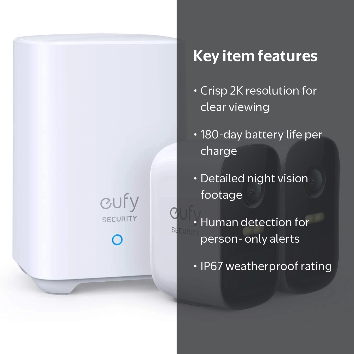 Anker Eufy 2C Pro Security Camera Kit, 2K Resolution, 180-Day