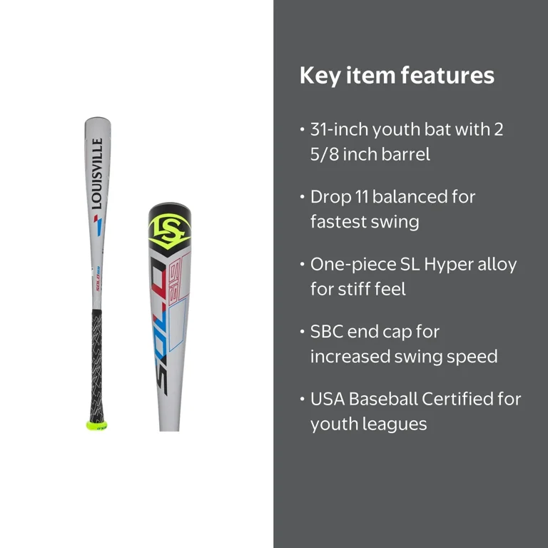 Louisville Slugger, Solo 619 USA Youth Baseball Bat, 31
