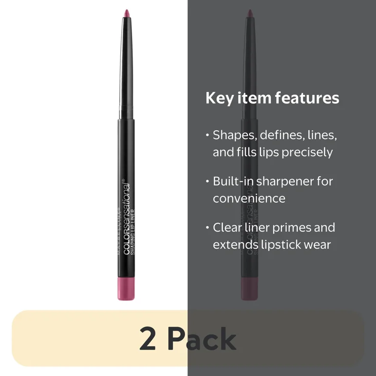 2 pack) Maybelline Color Sensational Shaping Lip Liner Makeup