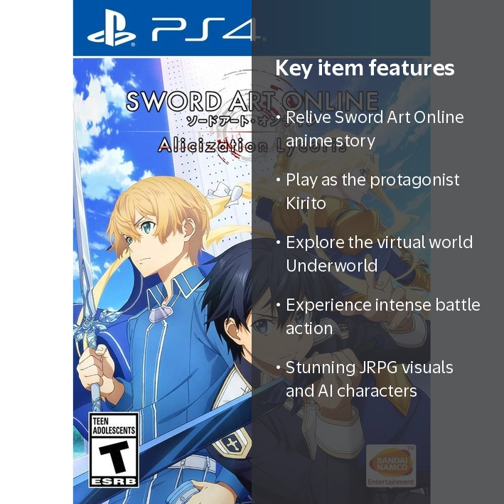 Sword Art Online: Alicization Lycoris - PlayStation 4 - Walmart.com