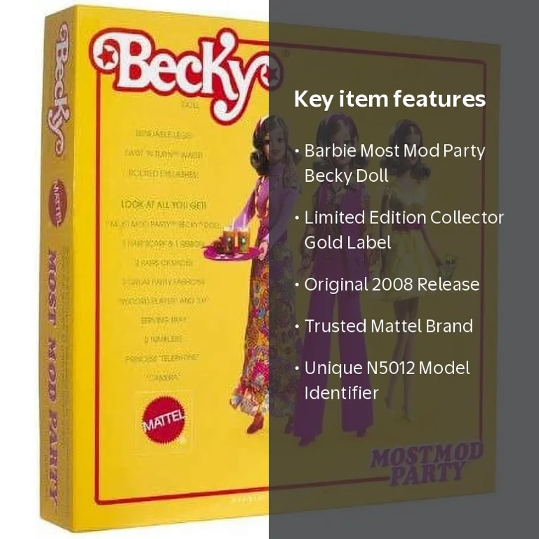 Barbie Most Mod Party Becky Doll Limited Edition Gold Label 2008