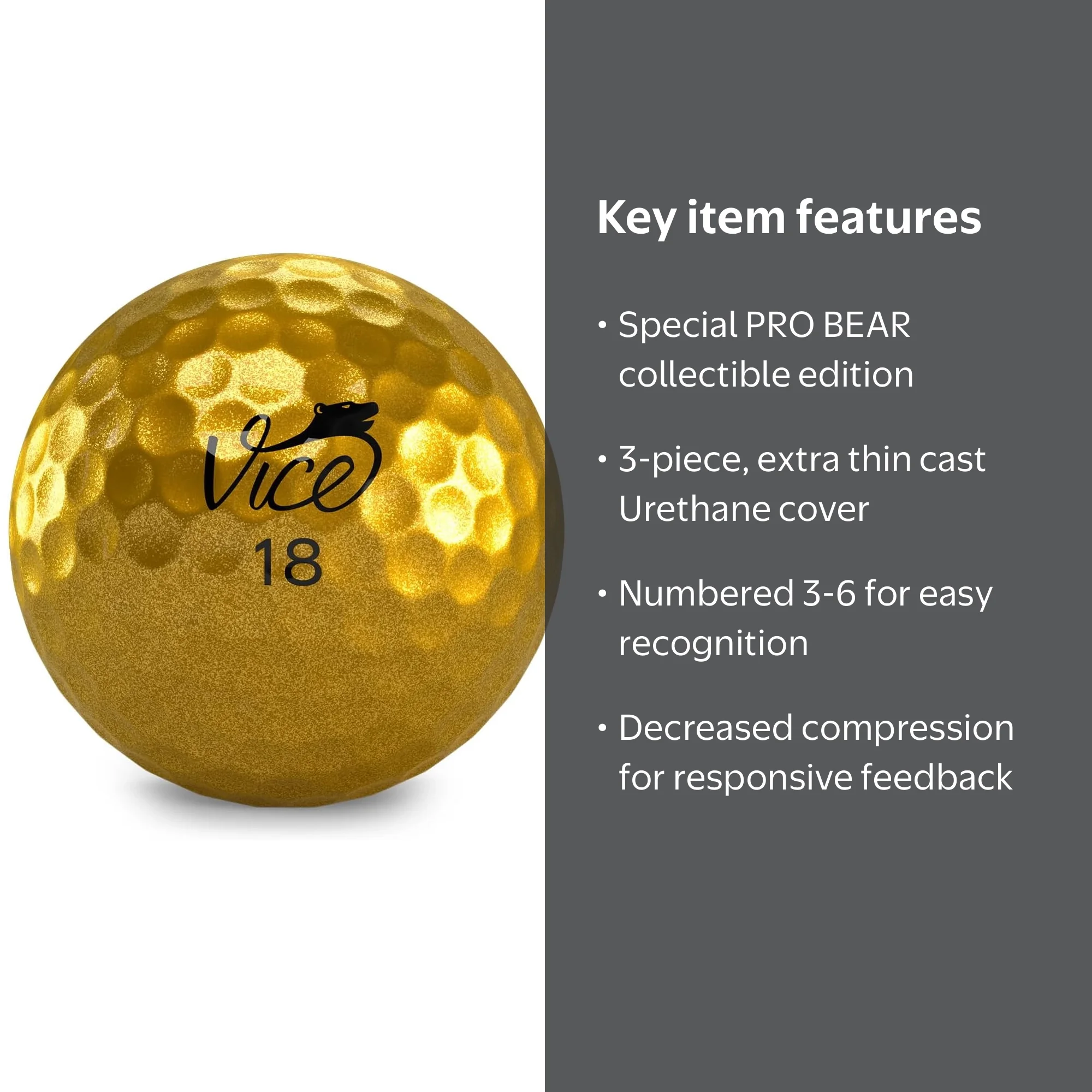 Vice Pro Bear Jack Nicklaus Limited Edition Golf Balls 12pack