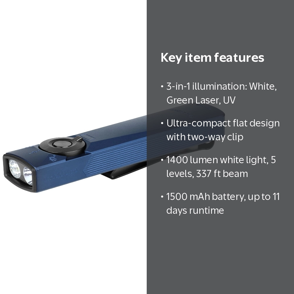 Olight Arkfeld Ultra Navy Blue NW 3-in-1 EDC Flashlight w/O