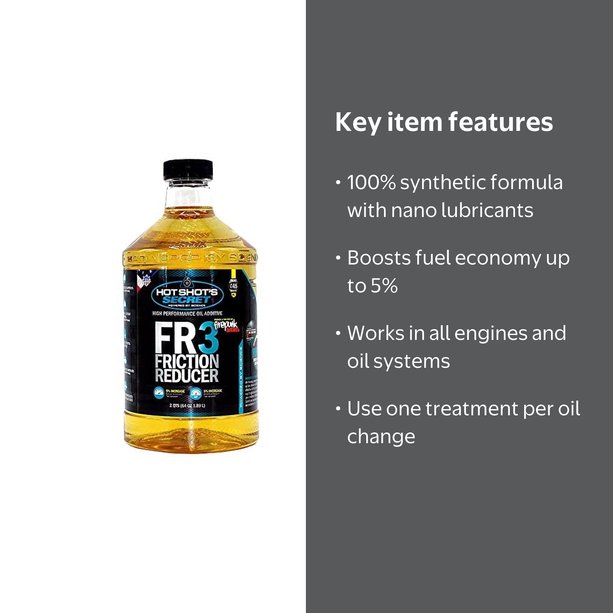 Hot Shot's Secret FR3 Synthetic Friction Reducer, 64oz - Suitable