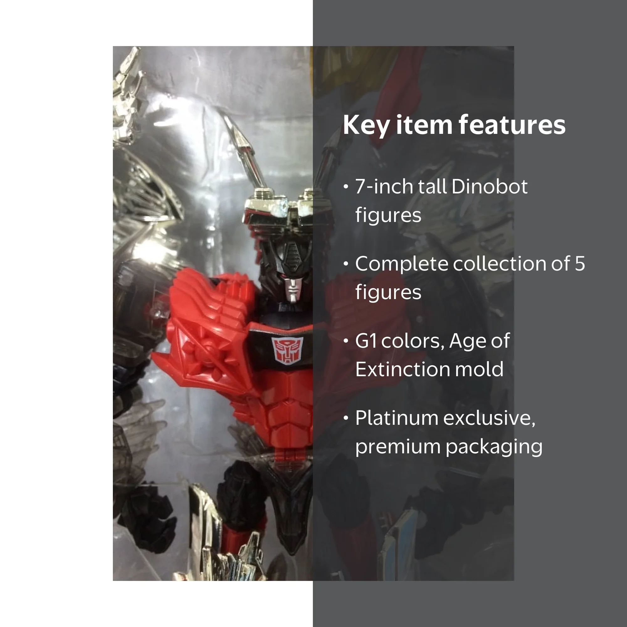 Hasbro Transformers Platinum Edition Dinobots G1 Color Version