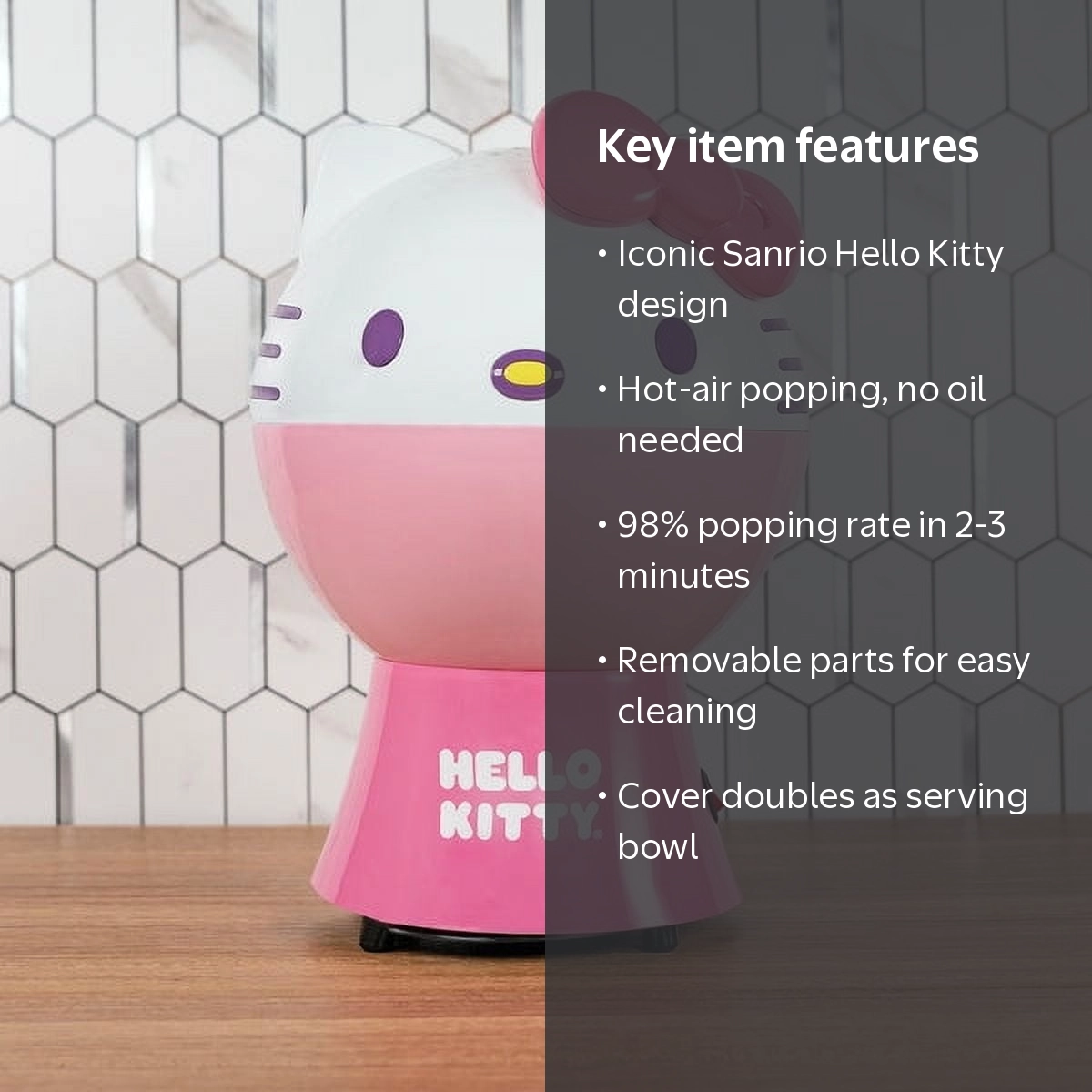 Uncanny Brands Hello Kitty Electric Popcorn Popper, Official