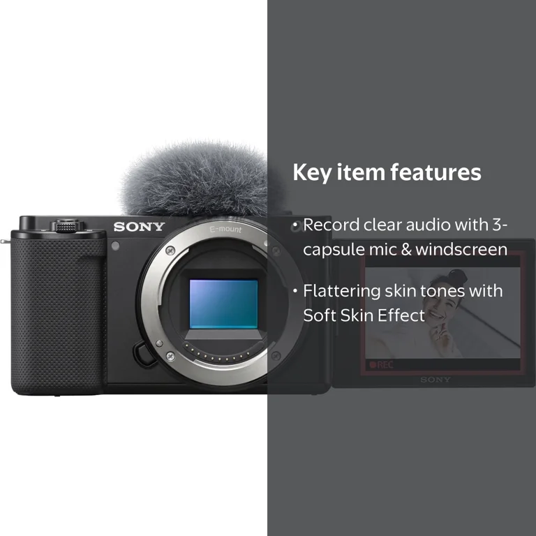 Sony, Mirrorless Camera, 24.2 Megapixel, Body Only, Black