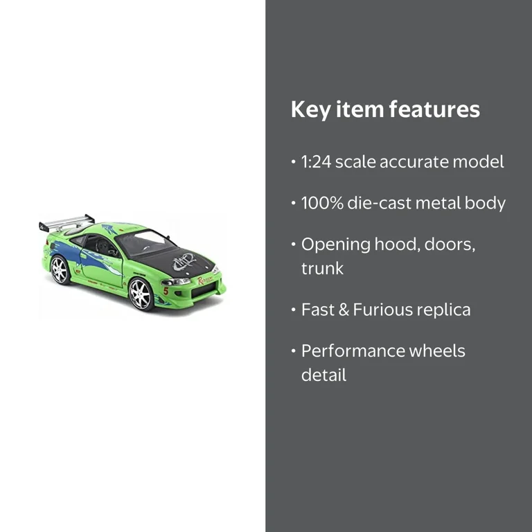 Jada Toys Fast & Furious Brian's Mitsubishi Eclipse 1:24 Diecast