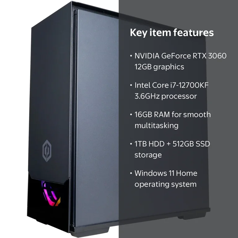 CyberPowerPC SLC6000SAM, i7-12700KF, RTX 3060 12GB, 16GB RAM, 1TB
