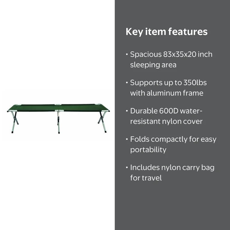 Texsport King Kot Giant Folding Camp Cot - Walmart.com