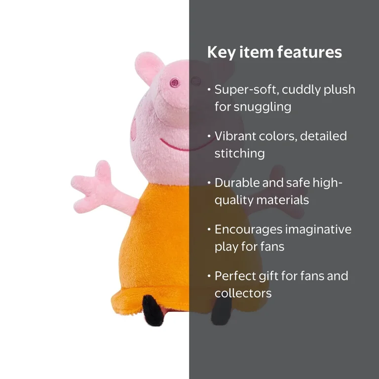 Jazwares Mummy Pig Stuffed Animals & Plush Toys, Peppa Pig