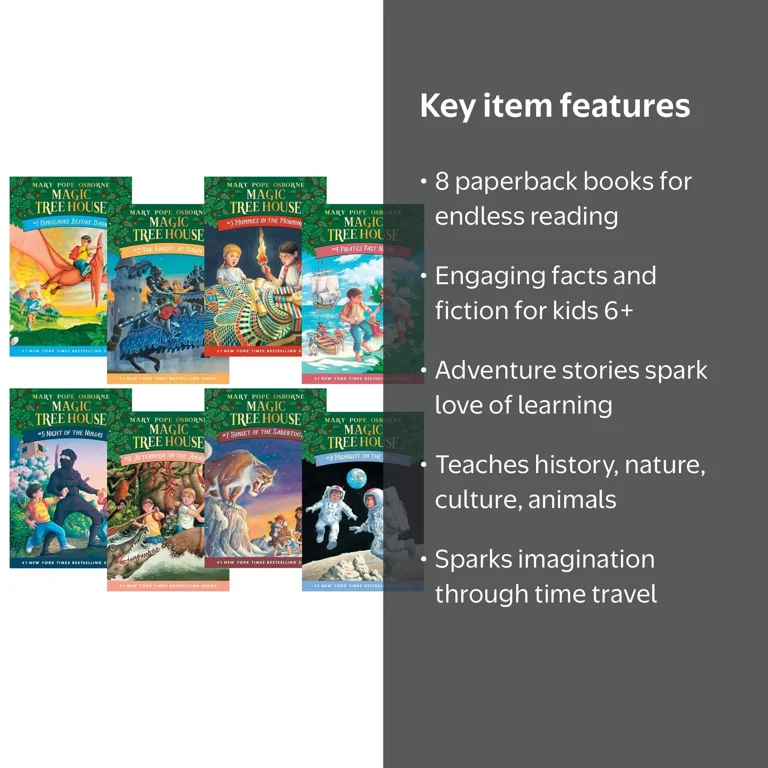 Magic Tree House Set: Includes Volumes 1-8, (Paperback) - Walmart.com