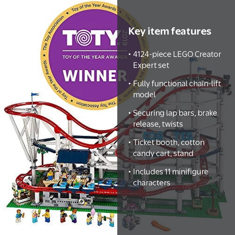 t LEGO Roller Coaster 10261 Building Set (4124 Pieces) - Walmart.com