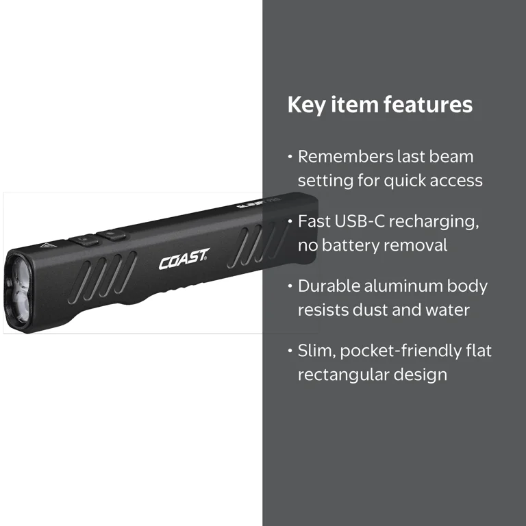 COAST Slayer Pro LED Flashlight - 1150 Lumens, Rechargeable