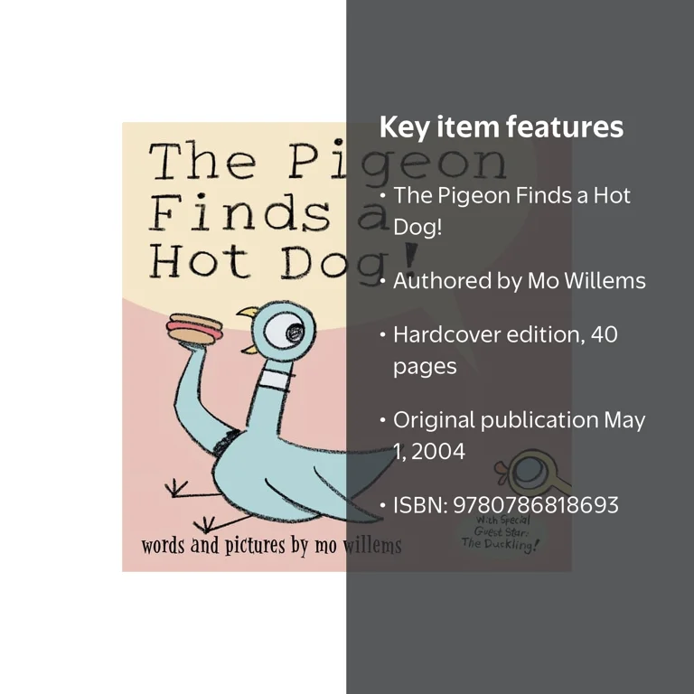 Mo Willems, The Pigeon Finds a Hot Dog! Hardcover Book for