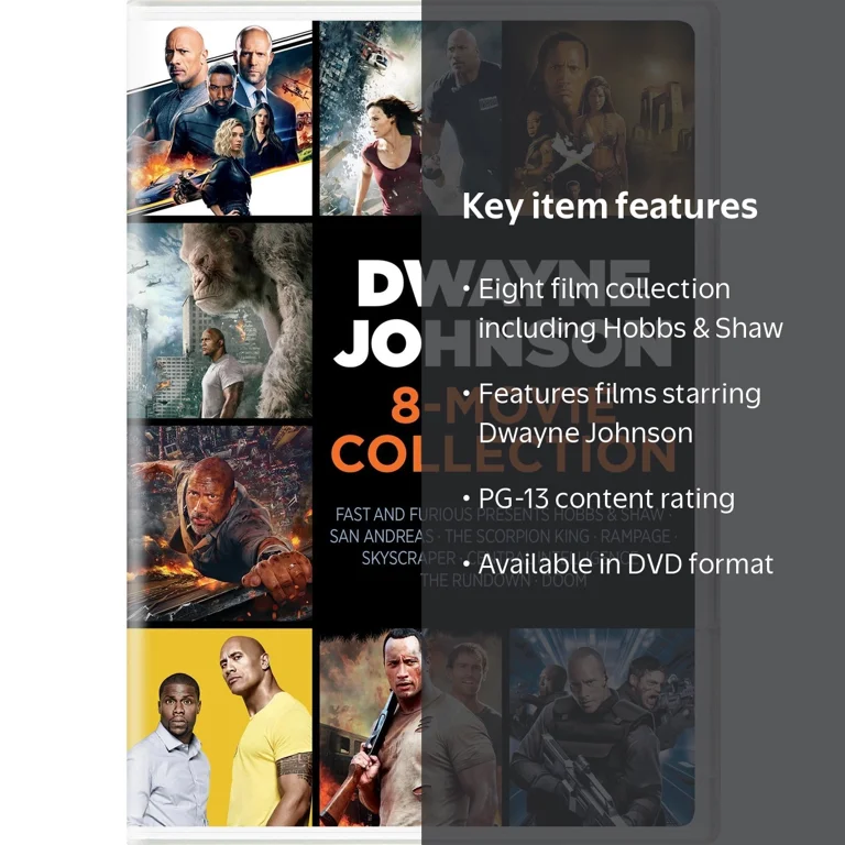 The Rock 8-Film Collection DVD, Includes 8 Films, Standard Edition
