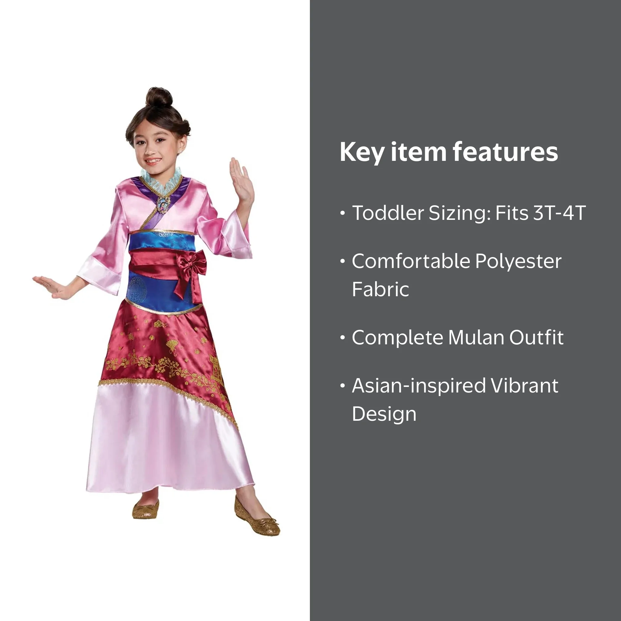mulan dress Hua Costume, Green Mulan CoserZ 100% Polyester D sleeves Disney Princess Mulan Costume. Size