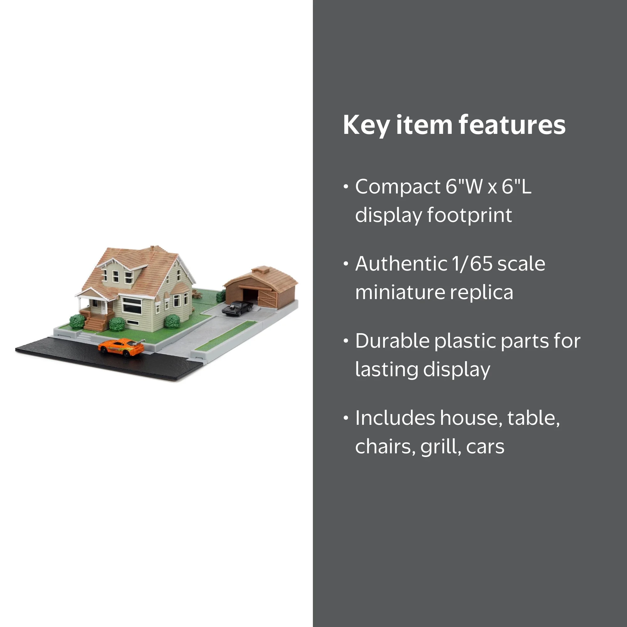 Fast & Furious Dom's House Diorama Set, 1/65 Scale Model by Jada