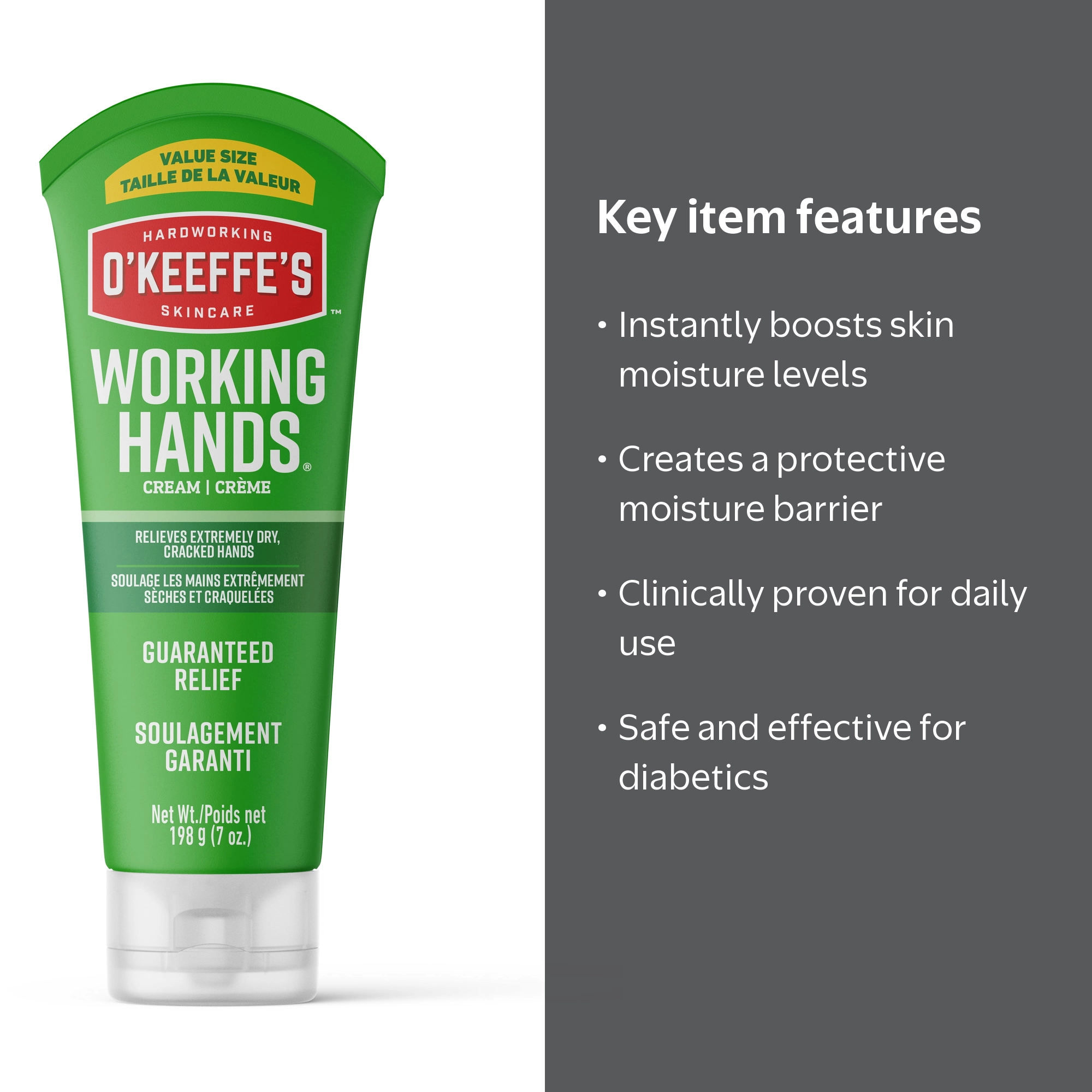 Okeeffe's Working Hands Cream 7oz Hand Repair Moisture Cracked Dry