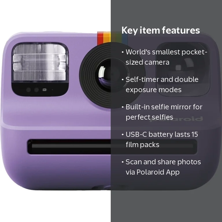 Polaroid Go Gen 2 Instant Camera with Self-timer & Double Exposure