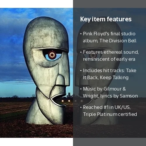 Pink Floyd - The Division Bell Studio Album - Progressive Rock