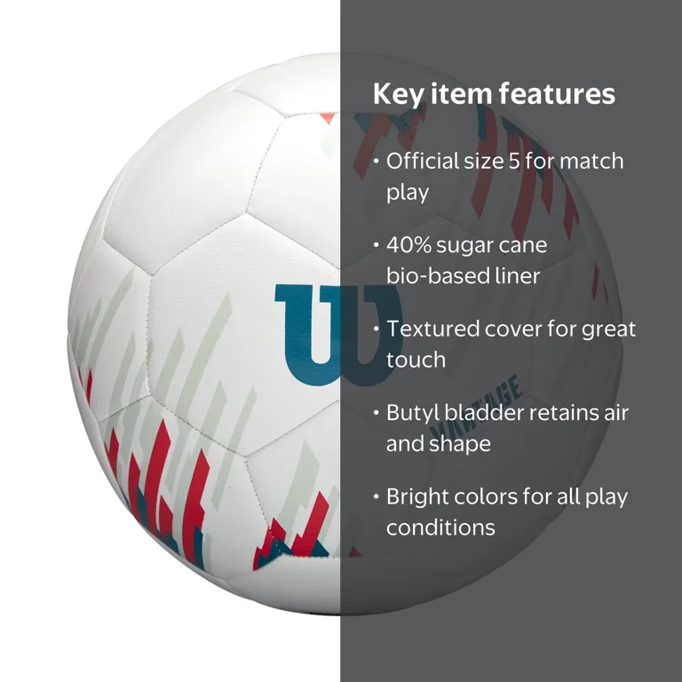 Wilson, NCAA Vantage Soccer Ball, Size 5, White/Teal - Walmart.com