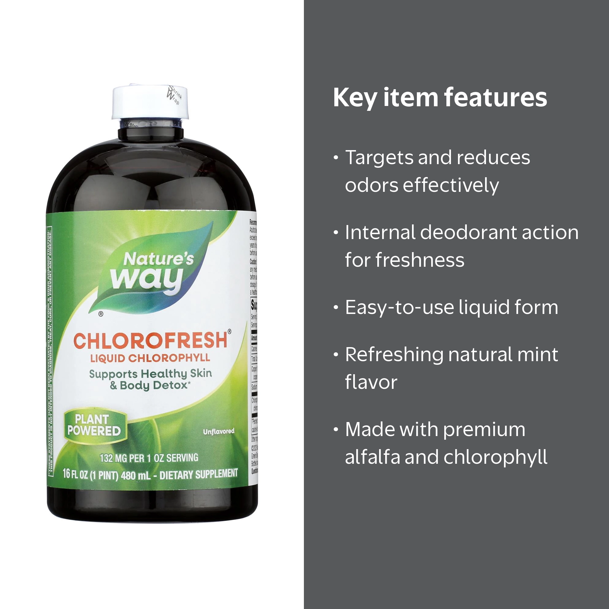 Nature's Way, Liquid Chlorophyll, Chlorofresh, Natural Mint Flavor