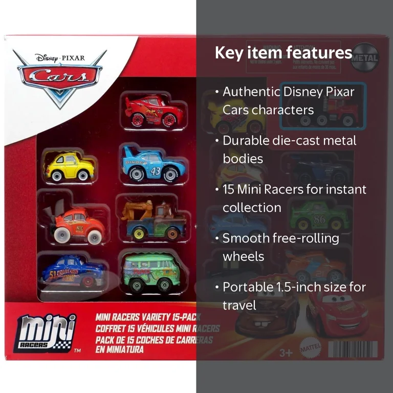 Disney Pixar Cars Mini Racers 15 マテル社製 Disney Pixar Cars Die Cast Metal Mini Racers Mini Racers Variety