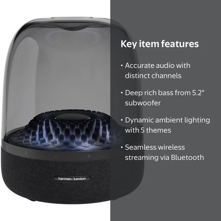 Harman Kardon, Aura Studio 4 Bluetooth Speaker, Black - Walmart.com