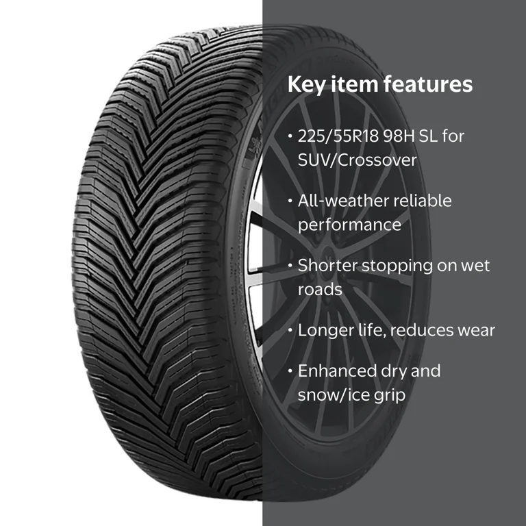 Michelin, All Weather Tire, 225/55R18 98H SUV/Crossover, A/W