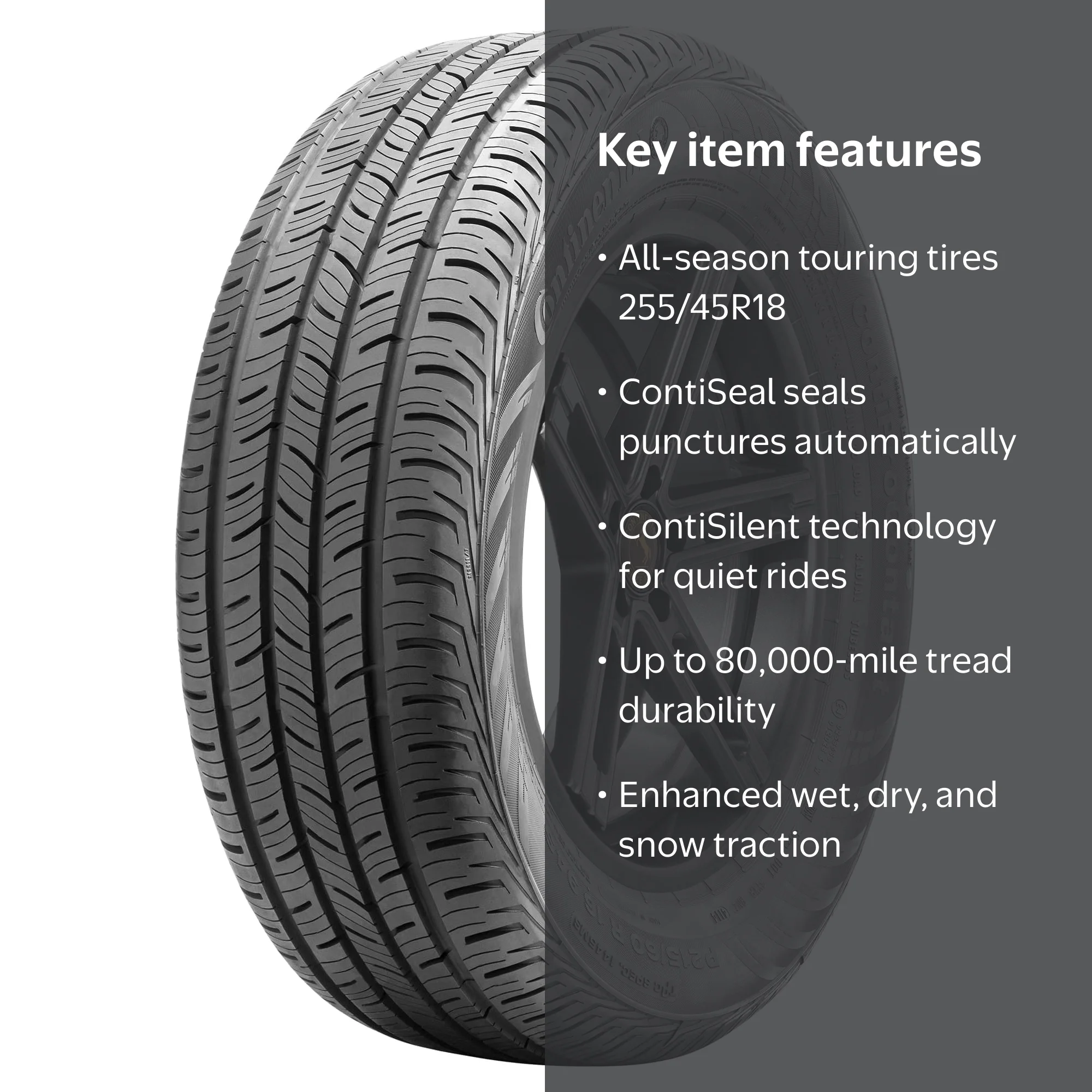CONTINENTAL 255/45/18 4本セット Continental ContiProContact All Season 255/45R18 99H Passenger