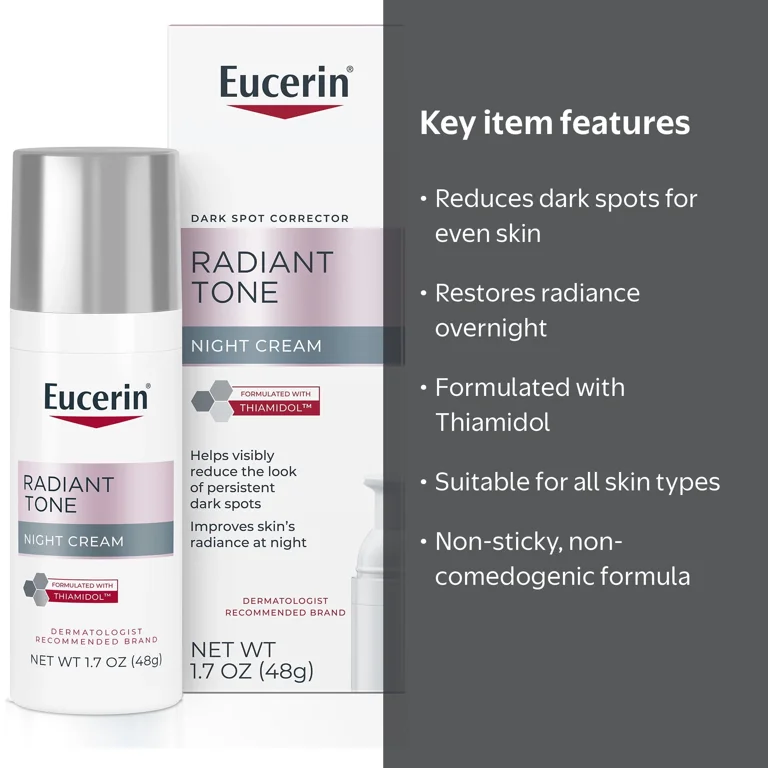 Eucerin, Radiant Tone Night Cream, Dark Spot Corrector, 1.7 fl oz