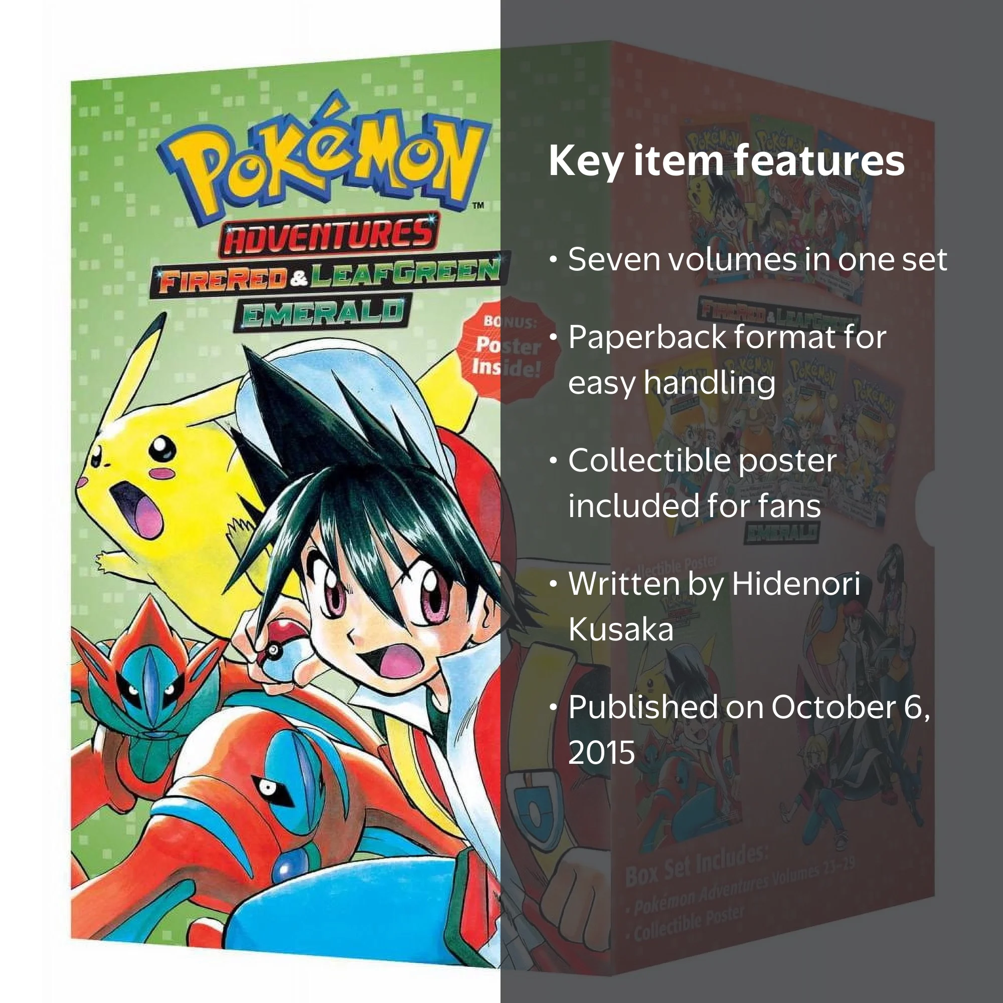 Hidenori Kusaka Pok√©mon Adventures Vols. 23-29 Manga Box Set