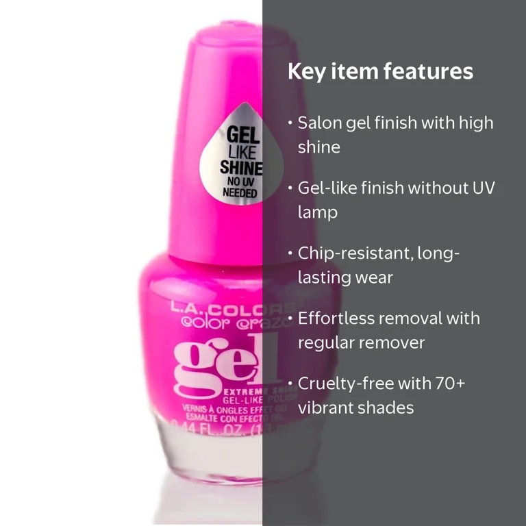 L.A. COLORS Gel-like Nail Polish, Spontaneous, 0.44 fl oz